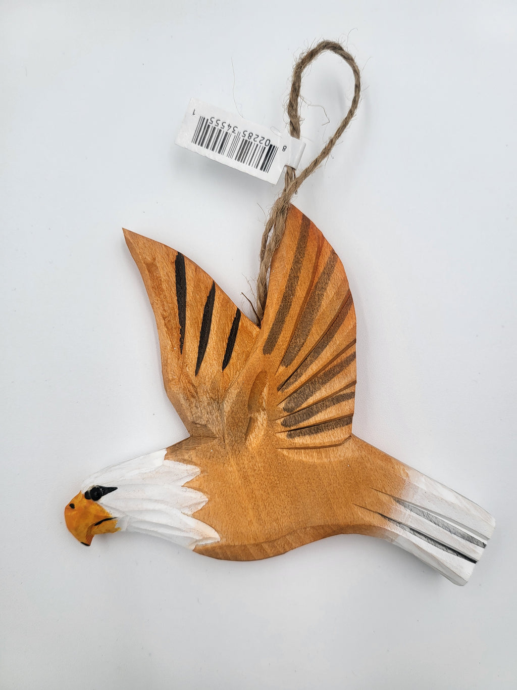 Handcrafted Wooden Bald Eagle Ornament