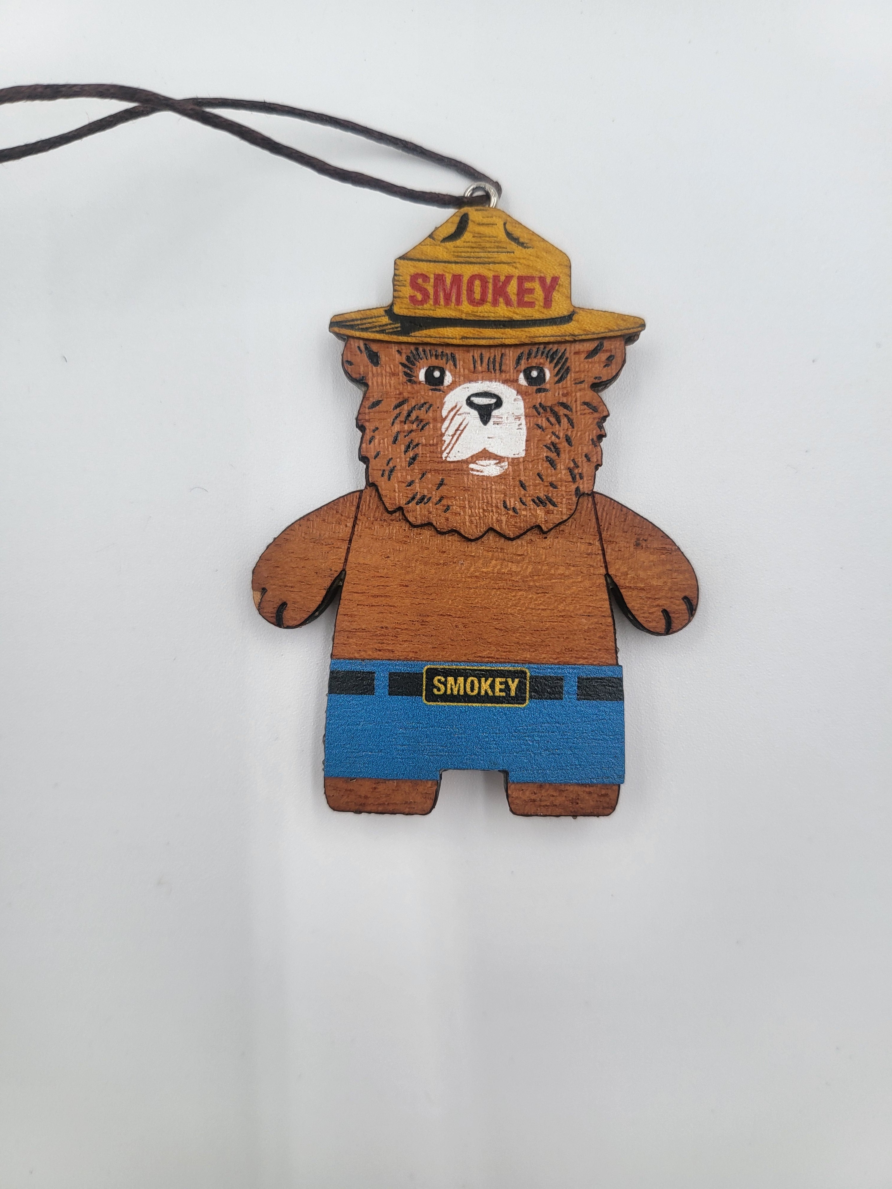 Smokey Bear Wooden Ornament