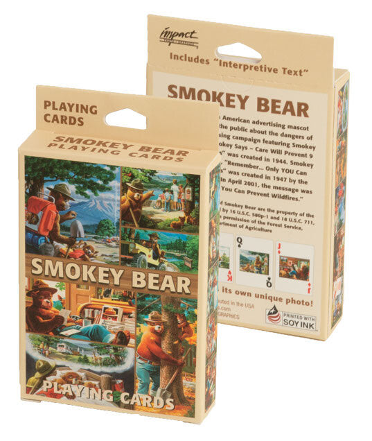 Smokey Bear Collectible Playing Cards - Educational Outdoor-Themed Game