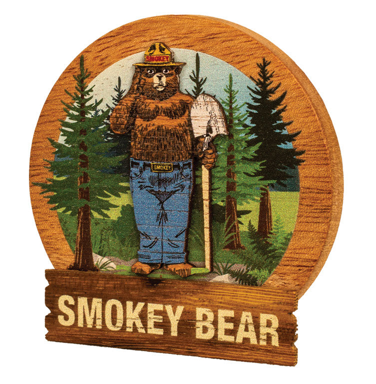 Smokey Bear Collectible Wooden Magnet