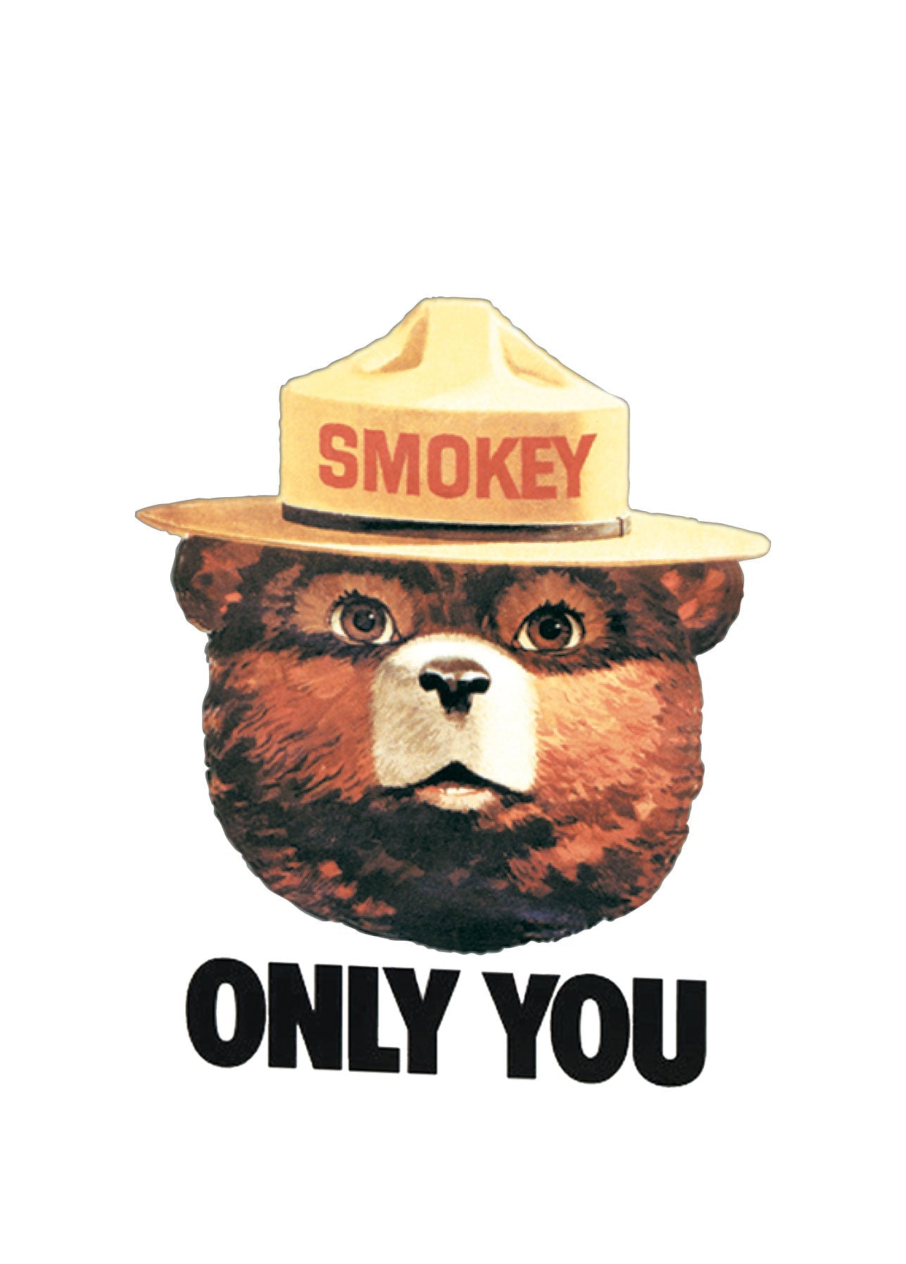 Smokey Bear "Only You" Die Cut Sticker